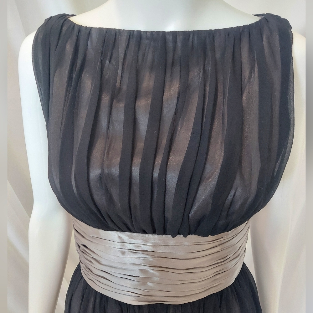 Maggy London,  Elegant cinched waist Silk Cocktail Dress